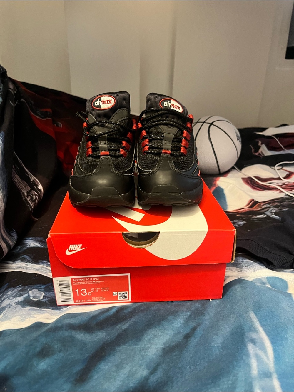 Nike Kids Black and Red Air Max Sneakers